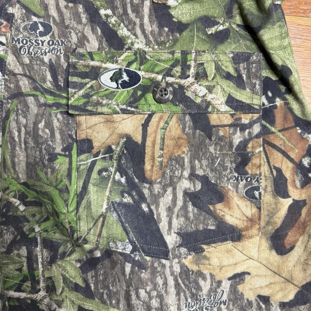 VNTG Mossy Oak Camo Cargo Pants Men L Style 0005 Obsession Hunting Camouflage